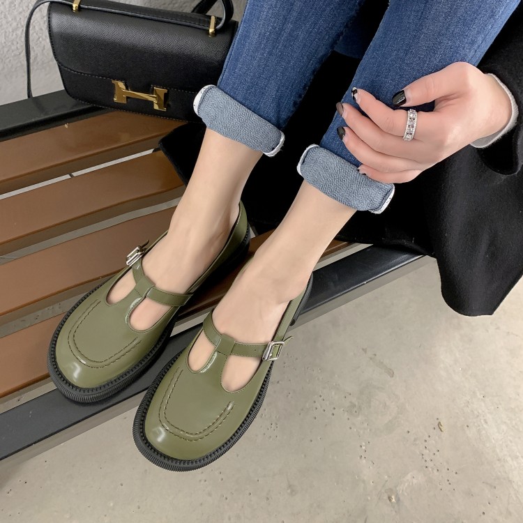 Fashion Women's Loafers Low Heel Square Toe Flat Shoes - Image 4