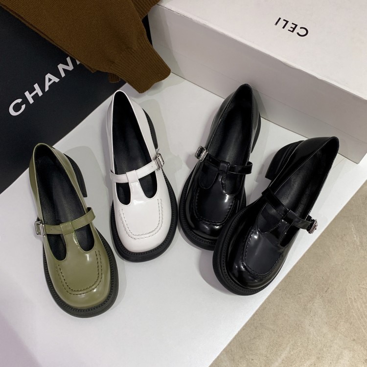 Fashion Women's Loafers Low Heel Square Toe Flat Shoes - Image 5